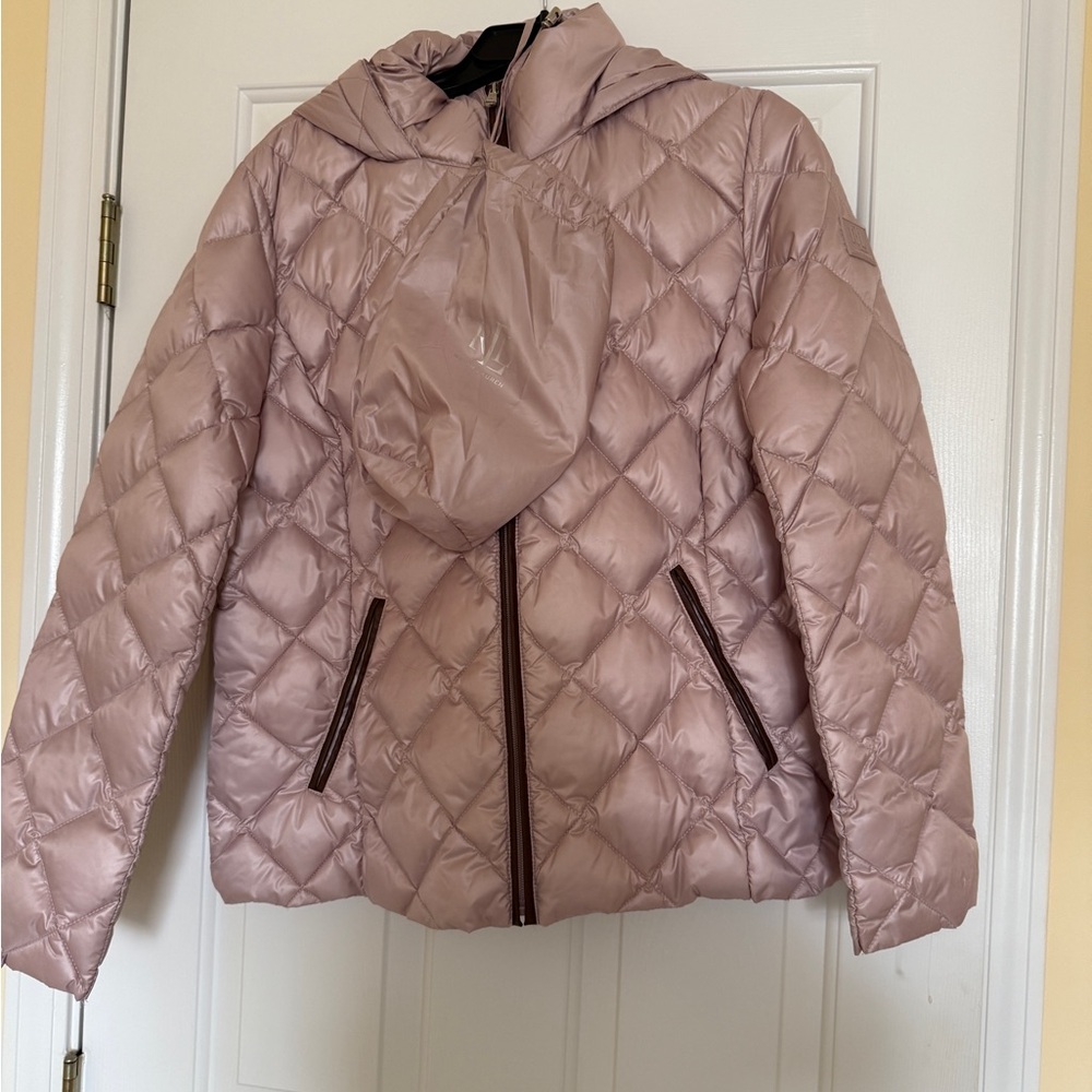 Ralph Lauren rose color puffer Jacket new without tags
